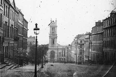 Howe Street looking towards St Stephen Church in the New Town.