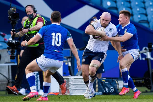 Dave Cherry scored two tries on his first start for Scotland, against Italy in March. Picture: Ross Parker/SNS