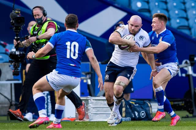 Dave Cherry scored two tries on his first start for Scotland, against Italy in March. Picture: Ross Parker/SNS