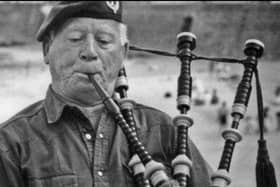 Piper Bill Millin, the Commando who piped comrades onto Sword Beach on June 6 1944 as the D-Day landings unfolded. His daring earned him the title 'Mad Piper' with his role much celebrated but his son has spoken of the struggles faced by his father given his memories of war.  PIC: Contributed.
