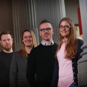 From left: Colin Hewitt of Float, Eleanore Irvine of Biogelx, Steve Ewing and Susanne Mitschke of Citruslabs. Picture: Stewart Attwood.