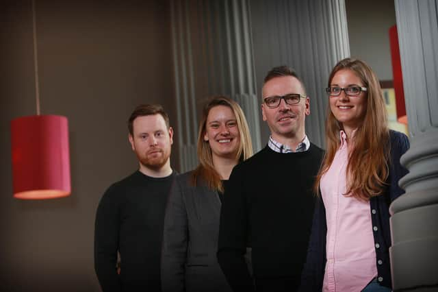 From left: Colin Hewitt of Float, Eleanore Irvine of Biogelx, Steve Ewing and Susanne Mitschke of Citruslabs. Picture: Stewart Attwood.