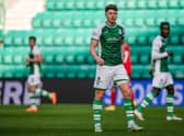 Hibs' Kevin Nisbet makes his long-awaited return for the first team.