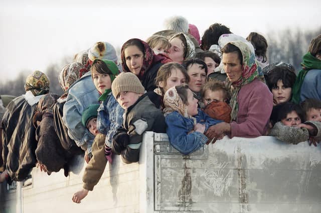 Survivors of the genocide in the eastern Bosnian town of Srebrenica, mainly women, will today, Saturday July 11, 2020, commemorate the 25th anniversary of the slaughter of their fathers and brothers, husbands and sons. (PIC: AP Photo/Michel Euler, File)
