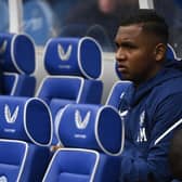 Alfredo Morelos was on the bench for Rangers' 3-0 win over Raith Rovers amid reports of signing a pre-contract with Sevilla. (Photo by Rob Casey / SNS Group)