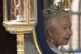 The Queen returns to Buckingham Palace after attending the State Opening of Parliament in 2010. The Queen's famous Diamond Diadem and jewels from the monarch's collection are to go on show at royal residences to mark the Platinum Jubilee.