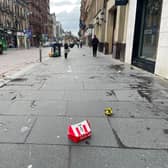 Glasgow city centre was looking fairly spick and span, with only a scattering of rubbish flying around, as COP26 - and bin worker strikes - got underway on Monday