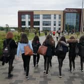 Pupils arrive at Kelso High School in the Scottish Borders. Picture: PA