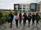 Pupils arrive at Kelso High School in the Scottish Borders. Picture: PA