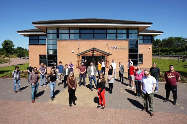 Staff at the life sciences company's redeveloped HQ in Livingston. Picture: Stewart Attwood.