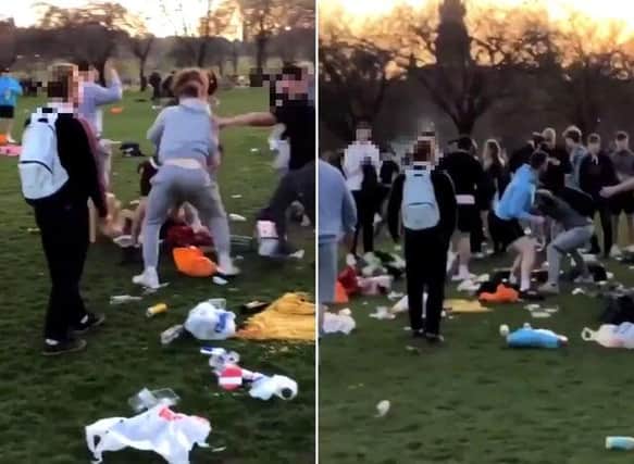 Shocking scenes of violence at the Meadows on Saturday