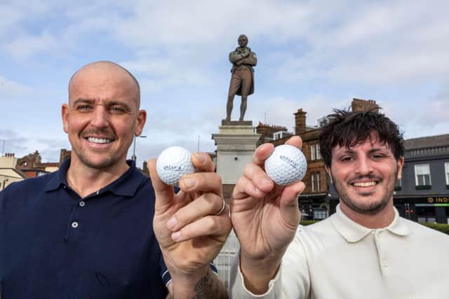 Golf-X co-founders Scott Hannah (L) and Cristiano Simeone (R)