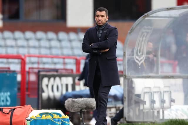 Rangers manager Giovanni van Bronckhorst will make no allowances for potential suspensions when he picks his team to face Red Star Belgrade on Thursday. (Photo by Ian MacNicol/Getty Images)