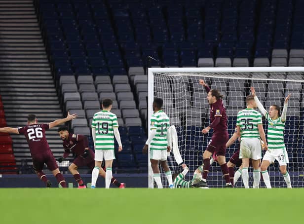 Ginnelly scored for Hearts in the Scottish Cup against Celtic.