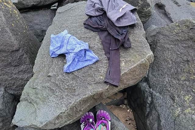 The clothes left at the beach (Pic: Kinghorn RNLI)
