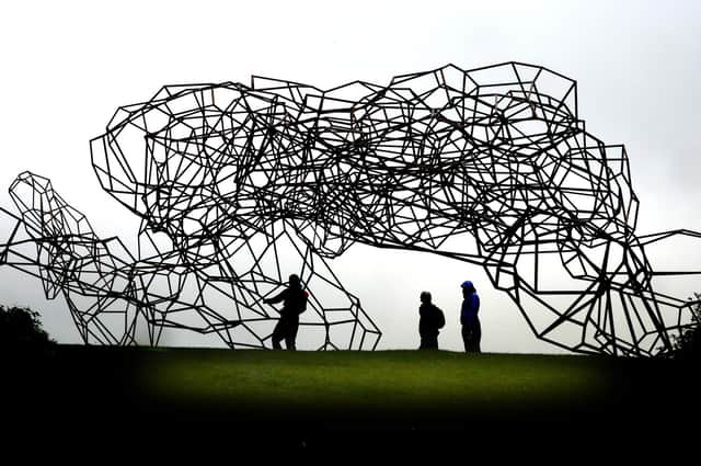 Antony Gormley's Firmament sculpture is one of the most popular works of art at Jupiter Artland. Picture: Jon Savage