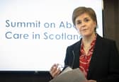 First Minister Nicola Sturgeon speaks during a summit on abortion care in June.