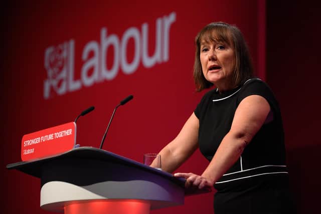 Shadow Secretary of State for Digital, Culture, Media and Sport in the United Kingdom Jo Stevens addresses delegates on September 26, 2021 in Brighton, England. Picture: Leon Neal/Getty Images