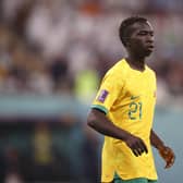 Hearts target Garang Kuol in action for Australia in the World Cup last 16 match against Argentina. (Photo by Robert Cianflone/Getty Images for Football Australia)