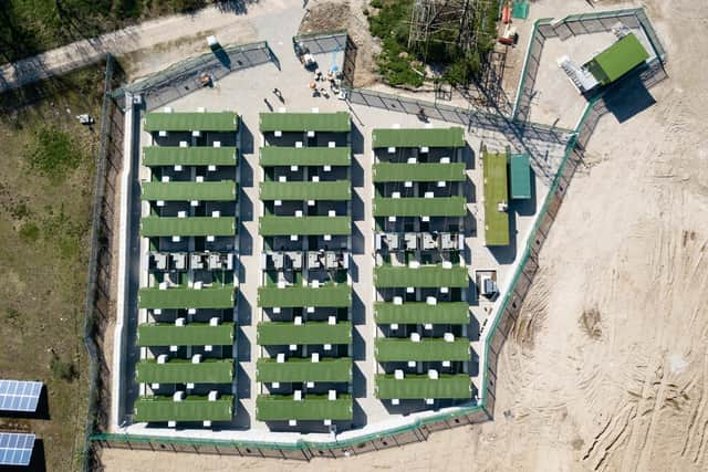 A picture of an existing battery storage facility. Zenobe Energy is one of the sector's key players.