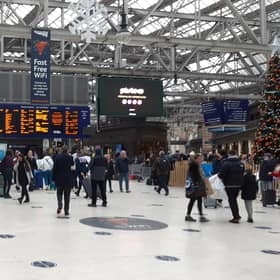 Rail passengers such as at Glasgow Central Station - Scotland's busiest - face significant disruption until at least January 7. Picture: The Scotsman
