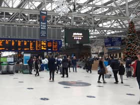 Rail passengers such as at Glasgow Central Station - Scotland's busiest - face significant disruption until at least January 7. Picture: The Scotsman