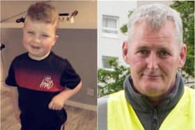 A four-year-old boy who was having a fit and turned blue was saved by a quick-thinking concierge in the highrise tower block where he lives.