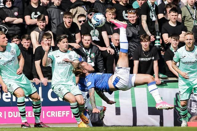 Stevie May put Saints 1-0 up with this overhead kick.