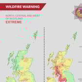A wildfire warning has been issued for much of Scotland - Picture - SFRS