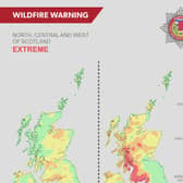 A wildfire warning has been issued for much of Scotland - Picture - SFRS