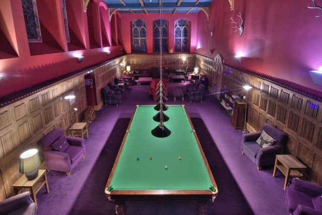 Leisure complex billiards room.