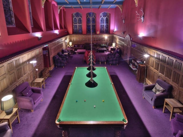 Leisure complex billiards room.