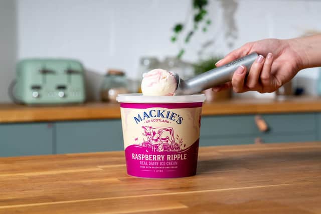 Mackie's Raspberry Ripple Ice cream