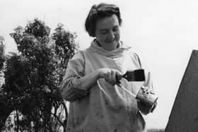 Joan Eardley painting in 1961