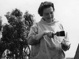 Joan Eardley painting in 1961