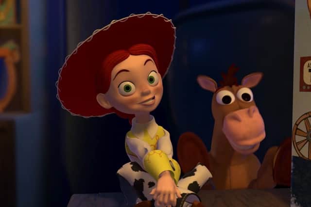 Next, Jessie, the cowgirl who was first introduced to us in Toy Story 2 (2000)