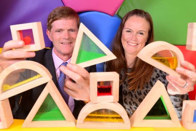 Alan Symon, director at Spaceright and Marion Robertson, senior director in Clydesdale Banks specialist and acquisition finance team, celebrate the deal. Picture: Contributed