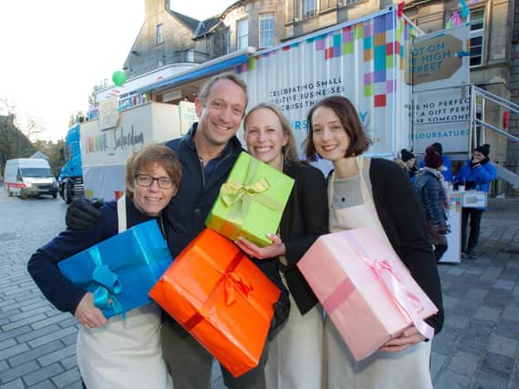 Left to right - Sandra of Quirky Gift Library, notonthehighstreet.com chief executive Simon Belsham, Emma of Twenty-Seven and Sarah of Minetta Jewellery. Pic: Contributed