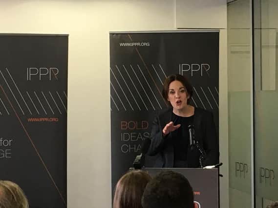 Scottish Labour leader Kezia Dugdale sets out the case for a federal UK at a speech in London