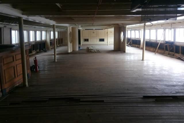 The second class passenger lounge will be the principal space for weddings and events