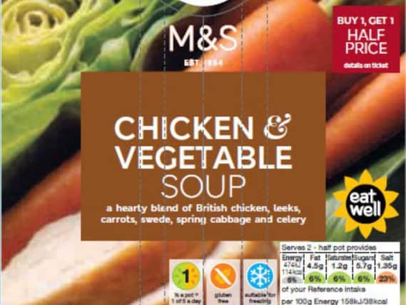 M&S said customers should return any of the soups already purchased.