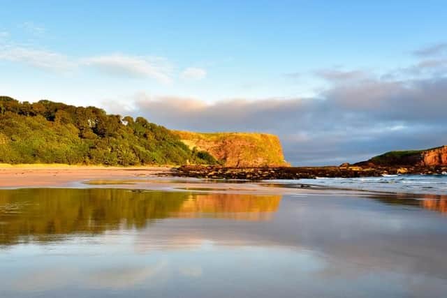 The beach is a short distance from Dunbar Castle where Mary Queen of Scots is said to have been raped by Lord Bothwell