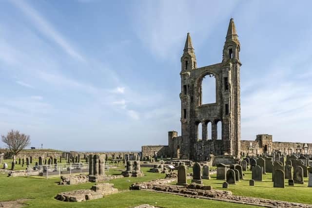 For two centuries, visitors to St Andrews Cathedral have reported the sighting of a lady wearing white gloves and gliding through the castle's grounds.