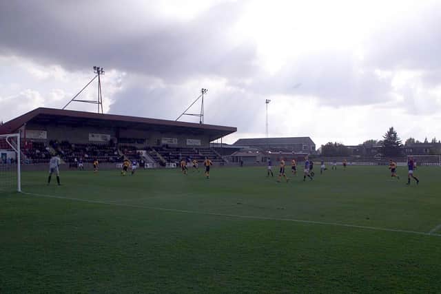 The record attendance at Ochilview Park was recorded in 1950 during a Scottish Cup tie between Stenhousemuir and East Fife.