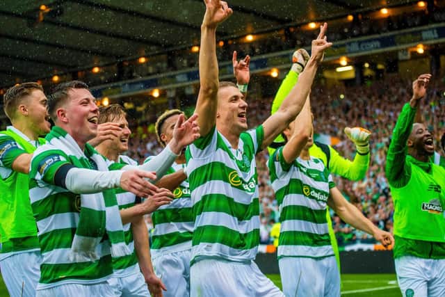 The Hoops win the treble.