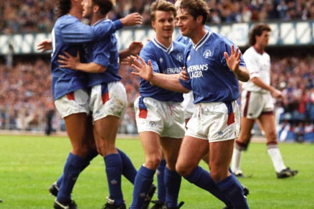 Sold for: 93. Modelled by a celebrating Ally McCoist this strip recently fetched just shy of 100