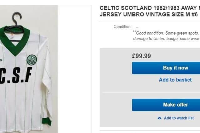 Sold for: 99.99. This 1982/83 Umbro effort can fetch just shy of 100 online.