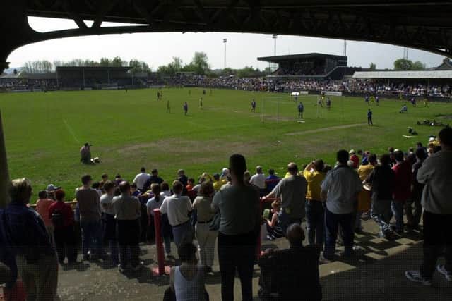 A record crowd of 18,001 took in a Scottish Cup tie against Raith Rovers in 1957 but the ground had fallen into disrepair by the time Dumbarton moved in 2000