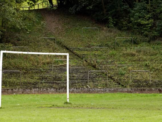 Terracing and barriers are still visible at Cathkin Park, former home of Third Lanark