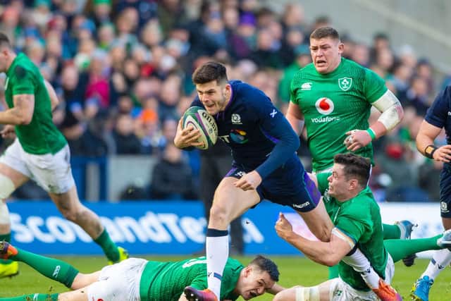 Employed on the wing against Italy and became first Scot to score a Six Nations hat-trick. Hoggs injury gave him a chance at 15 but injury against Wales ended his tournament.